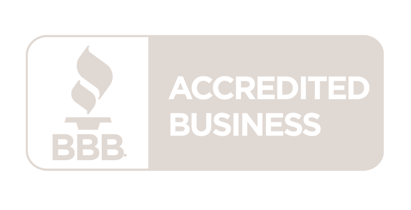 BBE accredited business logo in heritage white